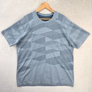 Lululemon Metal Vent Tech Short Sleeve Shirt Mens XXL Grayish Blue Stretch